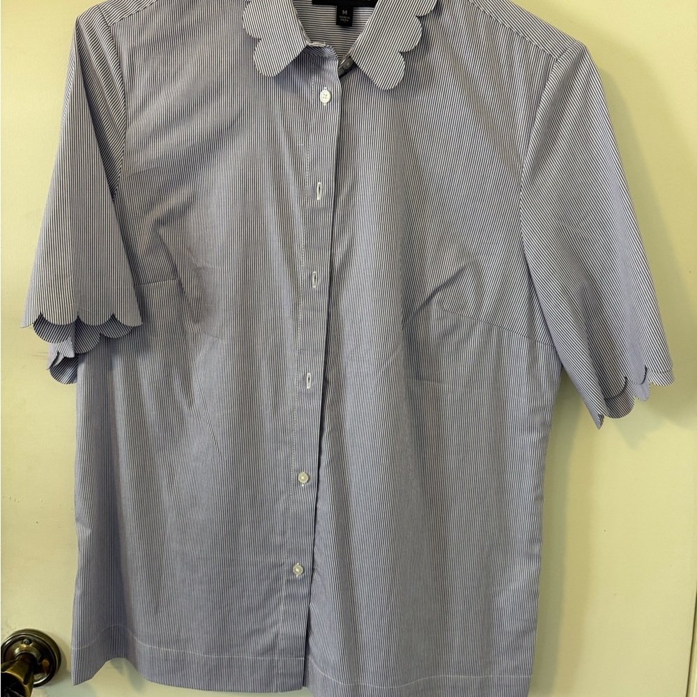 Banana Republic Navy Striped Blouse